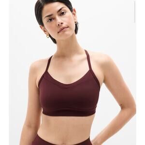 NWT Athleta Vital Bra for D-DD Cups "Garnet" Red Size Small